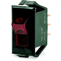 Bep 1001705 Illuminated Rocker Switch, Off-On, Spst, Illuminated Red - 1001705 - 969-1001705F1