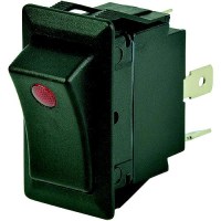 Bep 1001708 Rocker Switch, Off-On, Spst, Screw Terminals, Illuminated Red - 1001708 - 969-1001708F1