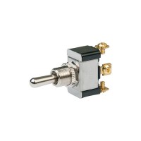 Bep 1002025 Chrome Plated Toggle Switch, Off-On, Spst, #6-32 Screw Terminals - 1002025 - 969-1002025F1