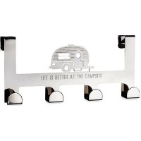 Camco 53388 4-Hook Over The Door Towel Hanger - 53388 - 17-53388F1