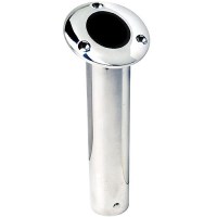 Attwood Rod Holder Flush Mount Stainless Steel 30 Degree Black Closed End - 66470-7 - 23-664707F1