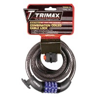Trimax Trc106 Quadra-Braid 6' X 10Mm Cable Lock With Combination & Quick Release Bracket - Trc106 - 255-Trc106F1