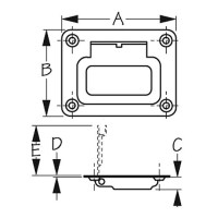Spring Loaded Flush Hatch Handle - 221820-1 - 354-2218201F1
