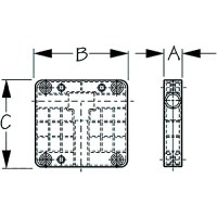 Sea-Dog 327151 Rail Mount Motor Bracket,, 8 Hp (2-Cycle Only) A: 1-9/16