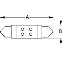 6 Led Festoon Bulb 1-1/2, 1/Cd - 442237-1 - 354-4422371F1