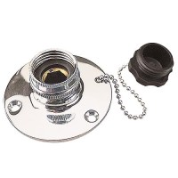 Seadog 512110 Fresh Water Inlet | #8 Fastener | Brass Chrome Plated | Includes Cap & Chain - 512110-1 - 354-5121101F1