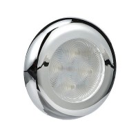 Seachoice Led Courtesy Interior Light Chrome/White Bezel, White Led - 3101 - 50-03101F1