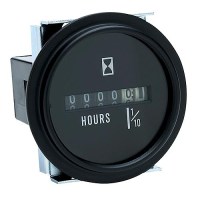 Seachoice Hourmeter Gauge For Boats, Round, 2 In., Black Bezel - 15311 - 50-15311F1