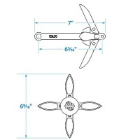 Seachoice 41050 Galvanized Folding Grapnel Anchor, 1-1/2 Lbs. - 50-41050 - 50-41050F1