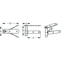 Sea-Lect Designs Trucourse™ Rudder Mounting Gudgeon (Pointed Stern) - K748250-1 - 680-K7482501F1